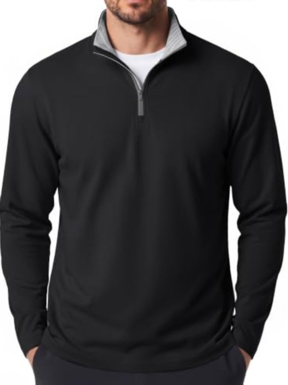 Quarter Zip Pullover Mock Neck Golf Sweatshirt UPF 50+ Hiking
